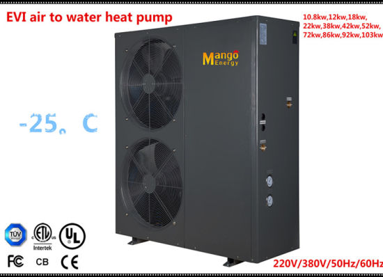 Ce&TUV with ERP Label Low Temperature Evi Air Source Heat Pump for Floor Heating and Hot Water