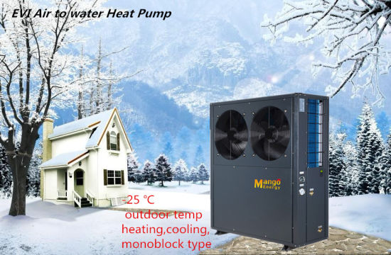 Ce Certified -25degree Evi Air Source Heat Pump with High Efficient Evaporator and Condenser