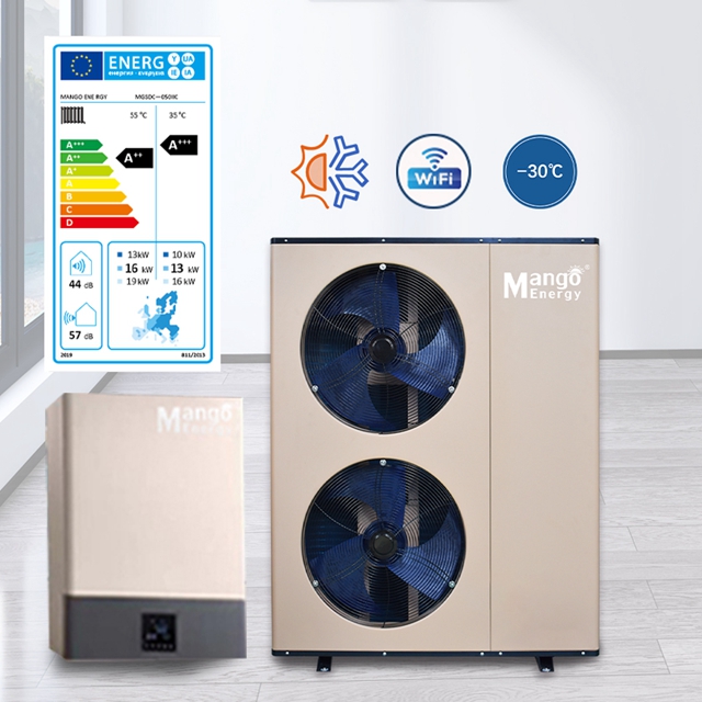 Cool in Summer and Warm in Winter Air Source Heat Pump Full DC Inverter Mango Energy 9-30kw Heating Capacity