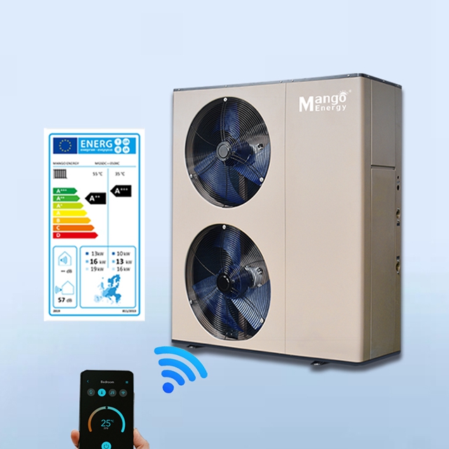 Air to Water DC Inverter Heat Pump for Heating Cooling Hot Water with WIFI R32 -30C EVI