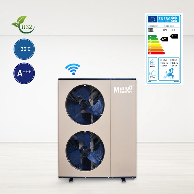 High Efficiency Monoblock Air Source Heat Pump with WIFI Mango Energy -30C EVI Full DC Inverter Heat Pump A+++