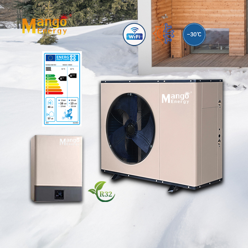 a+++ ERP Air to Water Heating and Cooling Heat Pump Can Connect Solar panel for Saving Energy